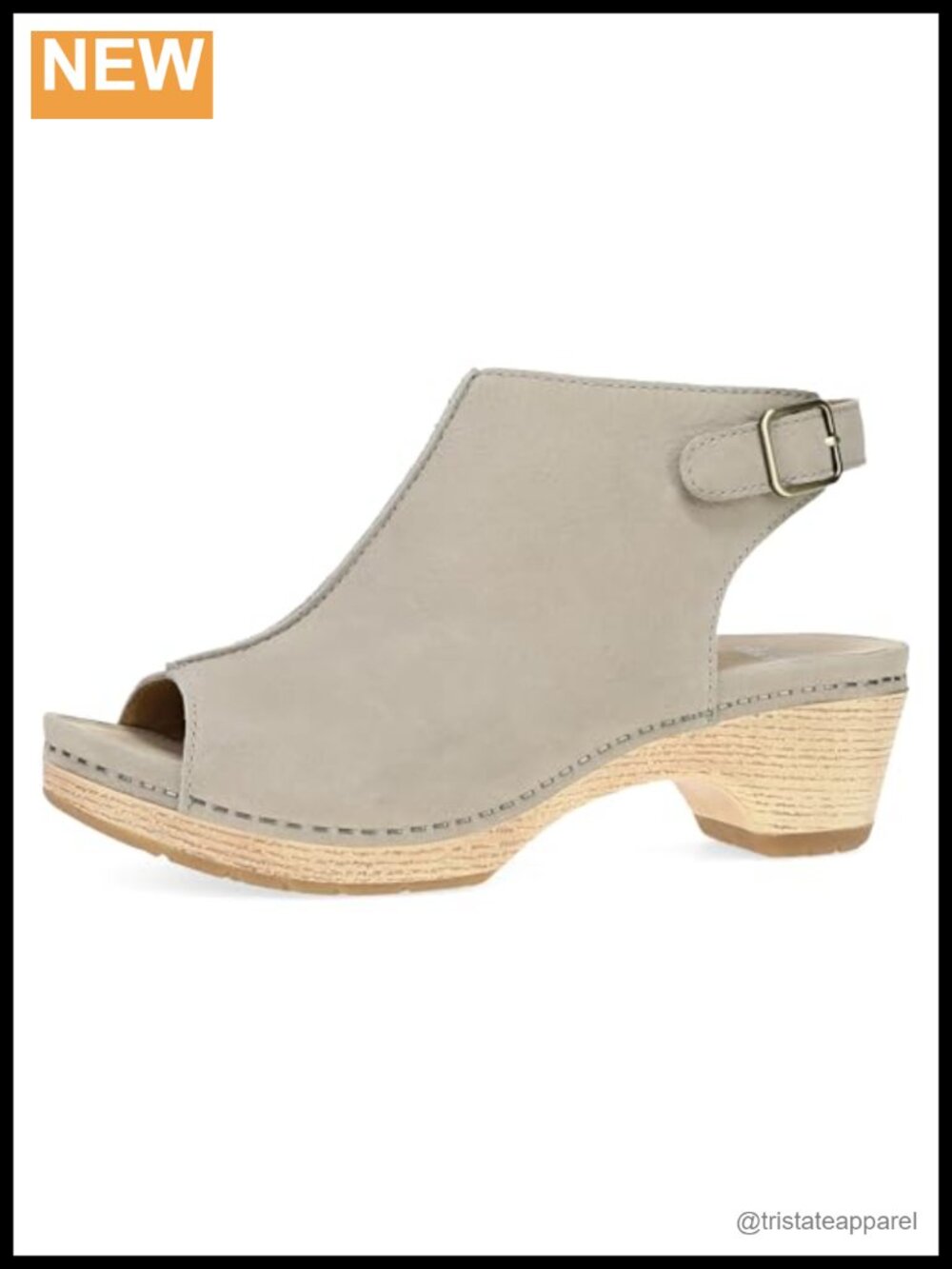 Women's Peep Toe Ankle Bootie - Milled Nubuck Leather, Hook & Loop Closure,